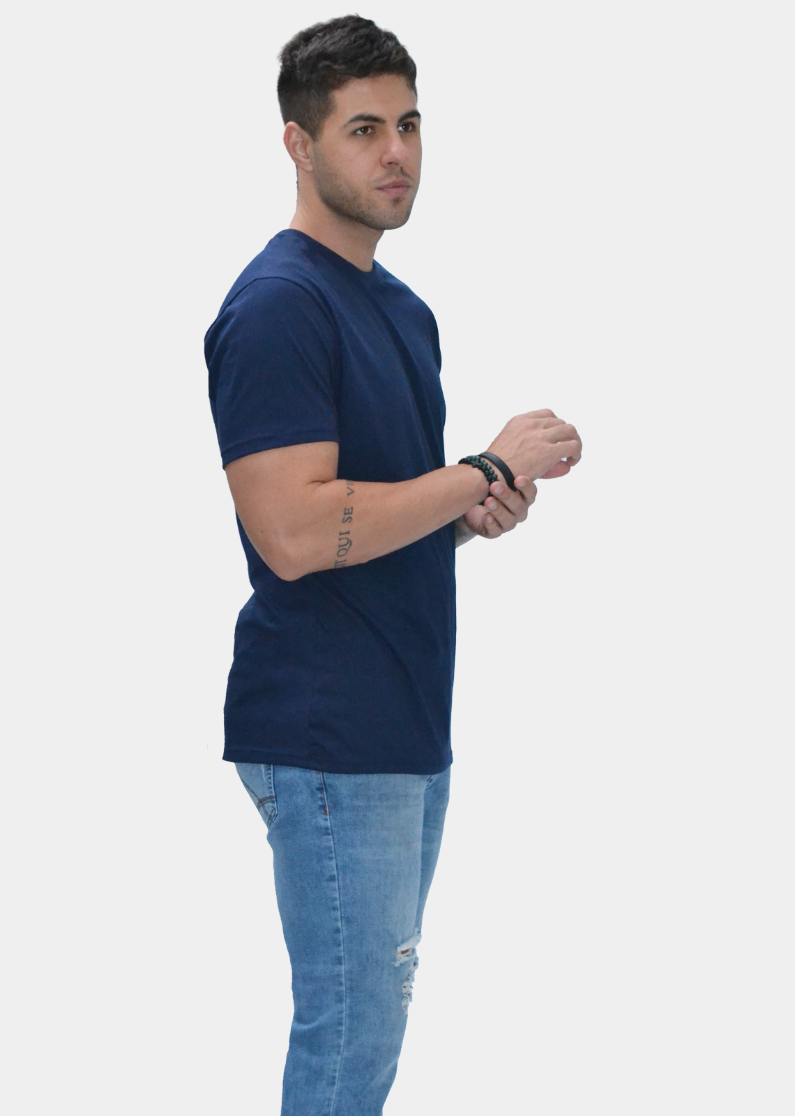 Camiseta masculina básica azul marinho