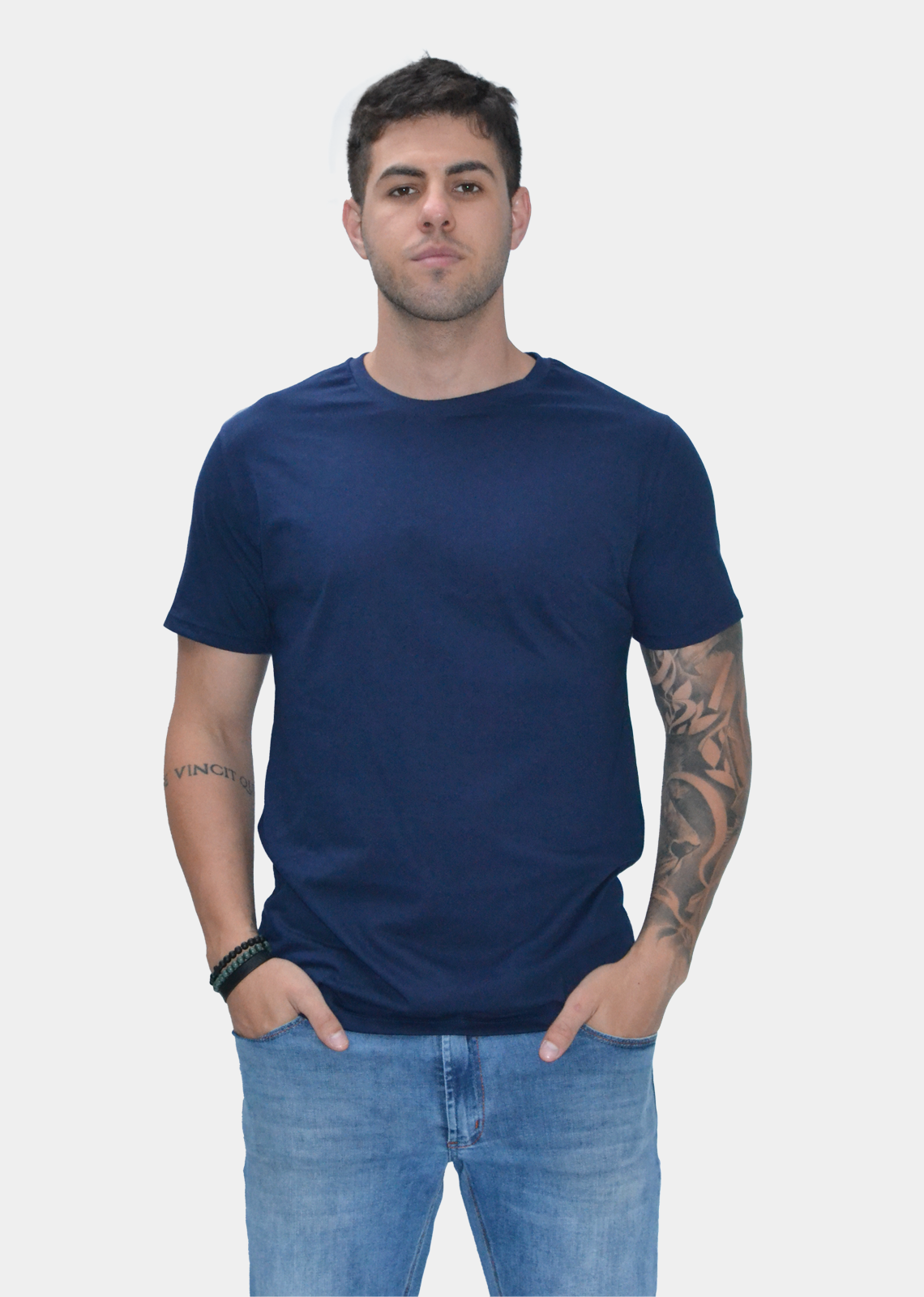 Camiseta masculina básica azul marinho