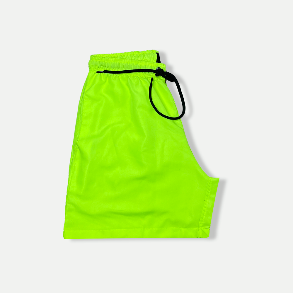 Shorts curto masculino de tactel verde neon