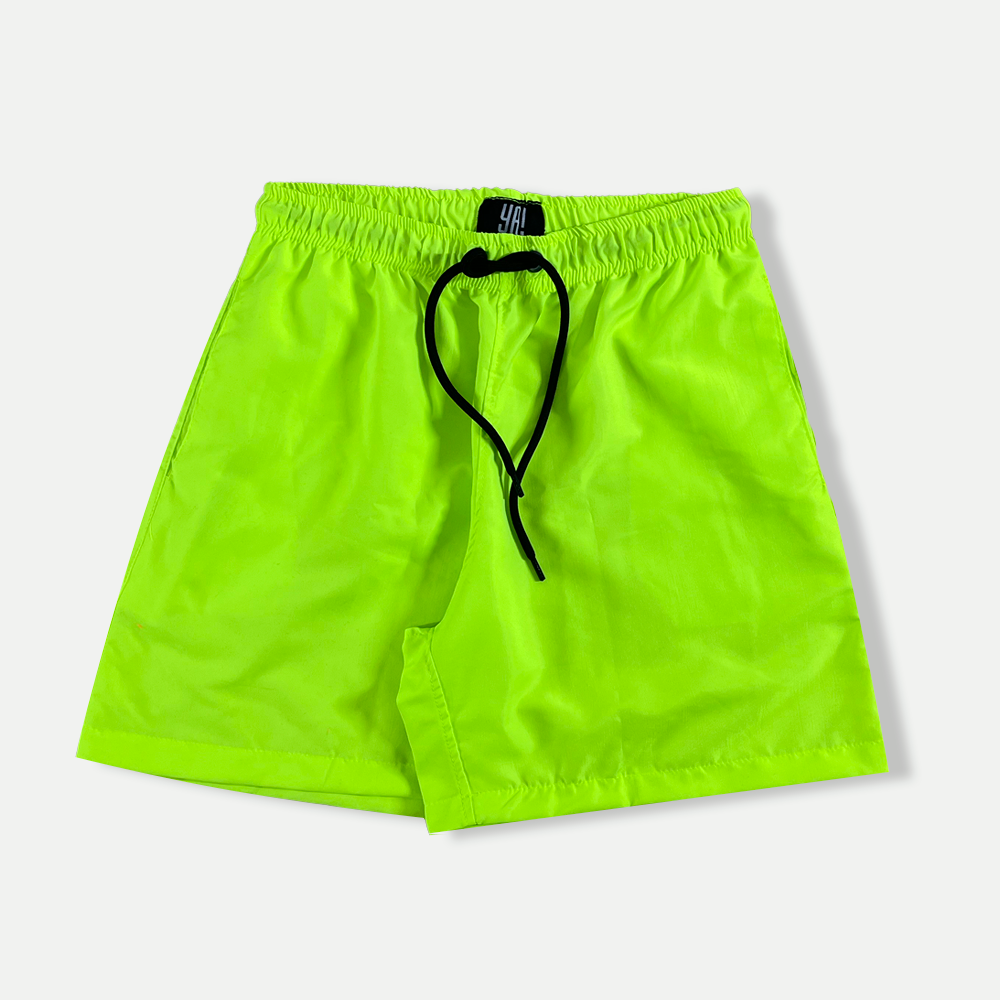 Shorts curto masculino de tactel verde neon