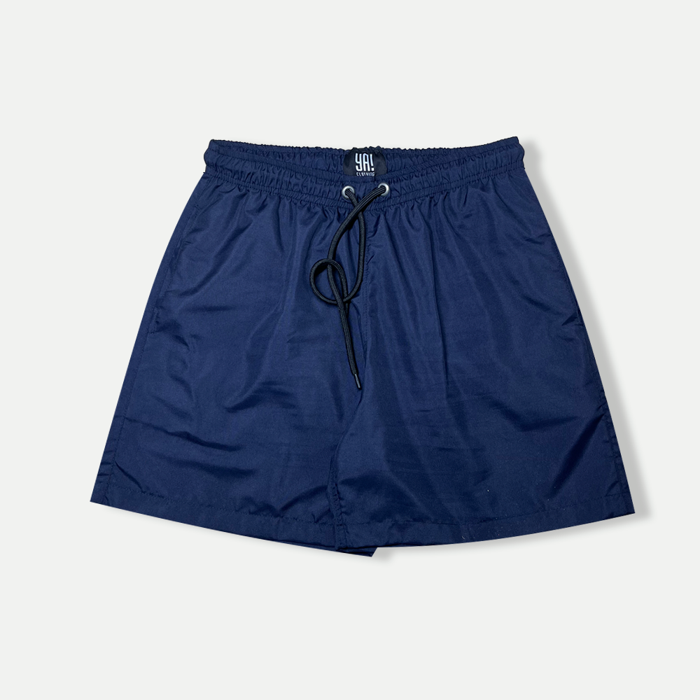 Shorts curto masculino de tactel azul marinho