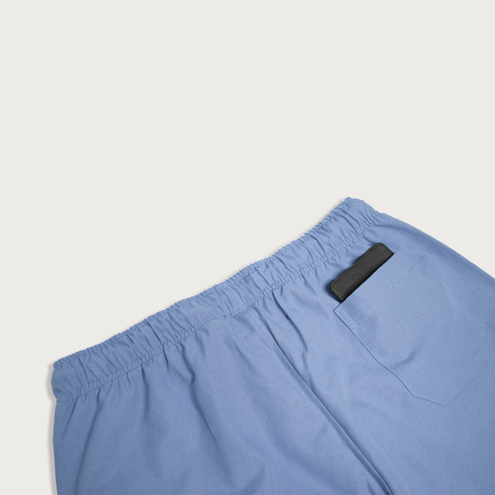 Shorts curto masculino de linho azul