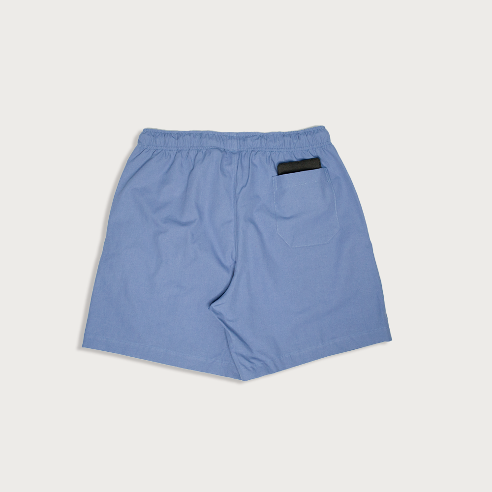 Shorts curto masculino de linho azul