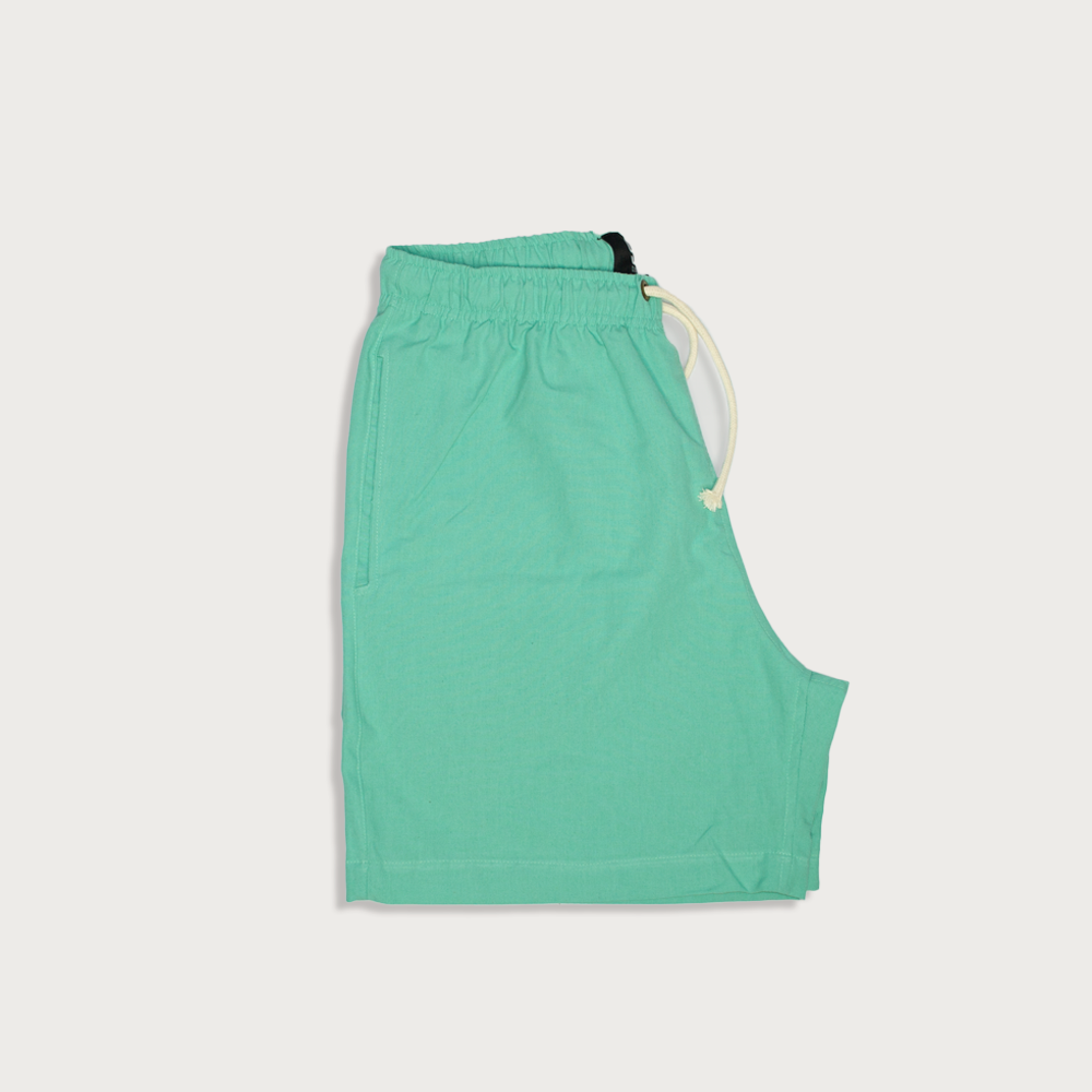 Shorts curto masculino de linho verde