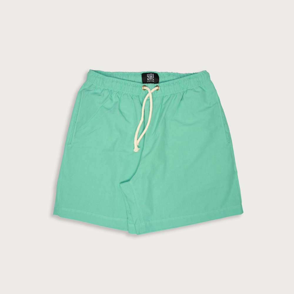 Shorts curto masculino de linho verde