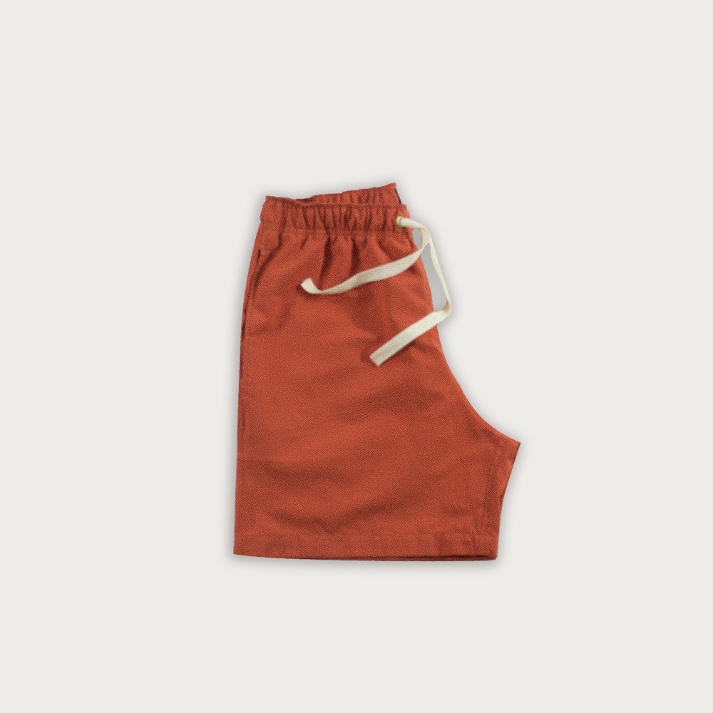 Shorts curto masculino de linho terra